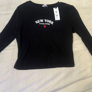 Garage Black Long Sleeve Top